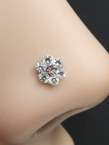 Crystal Stud Nose Pin